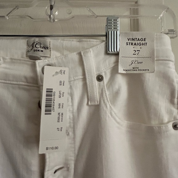 J. Crew 10” Vintage straight Jean, white, Size 27, NWT. Great for summer! - Picture 3 of 6
